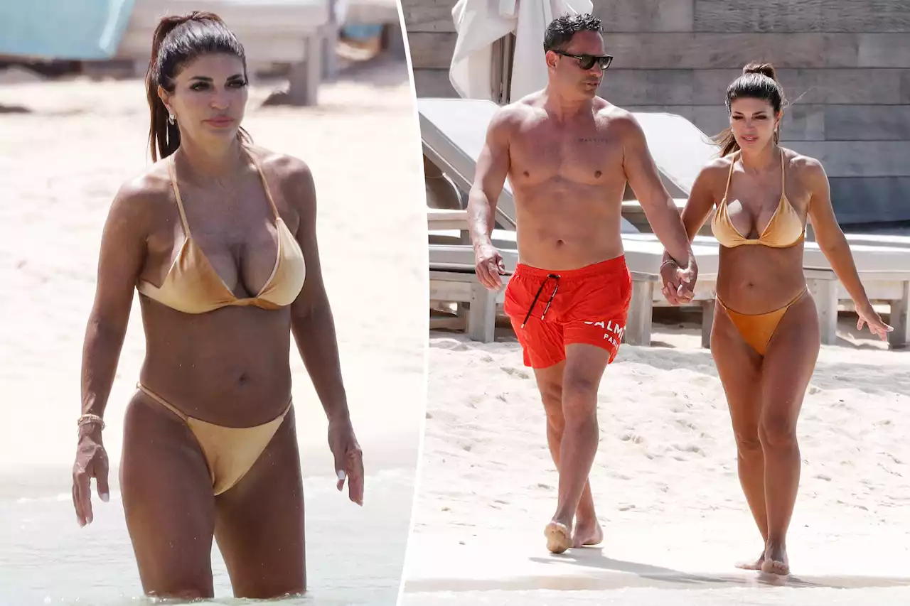 Teresa Giudice sizzles in gold bikini on vacation with Luis Ruelas