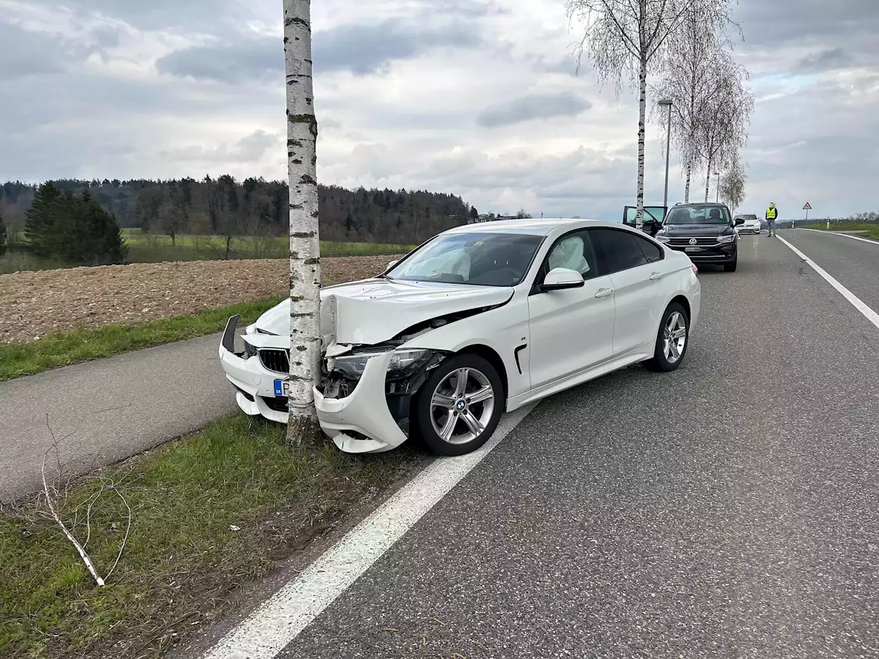 Berikon AG: BMW-Fahrer (37) wegen Navi in Baum geprallt