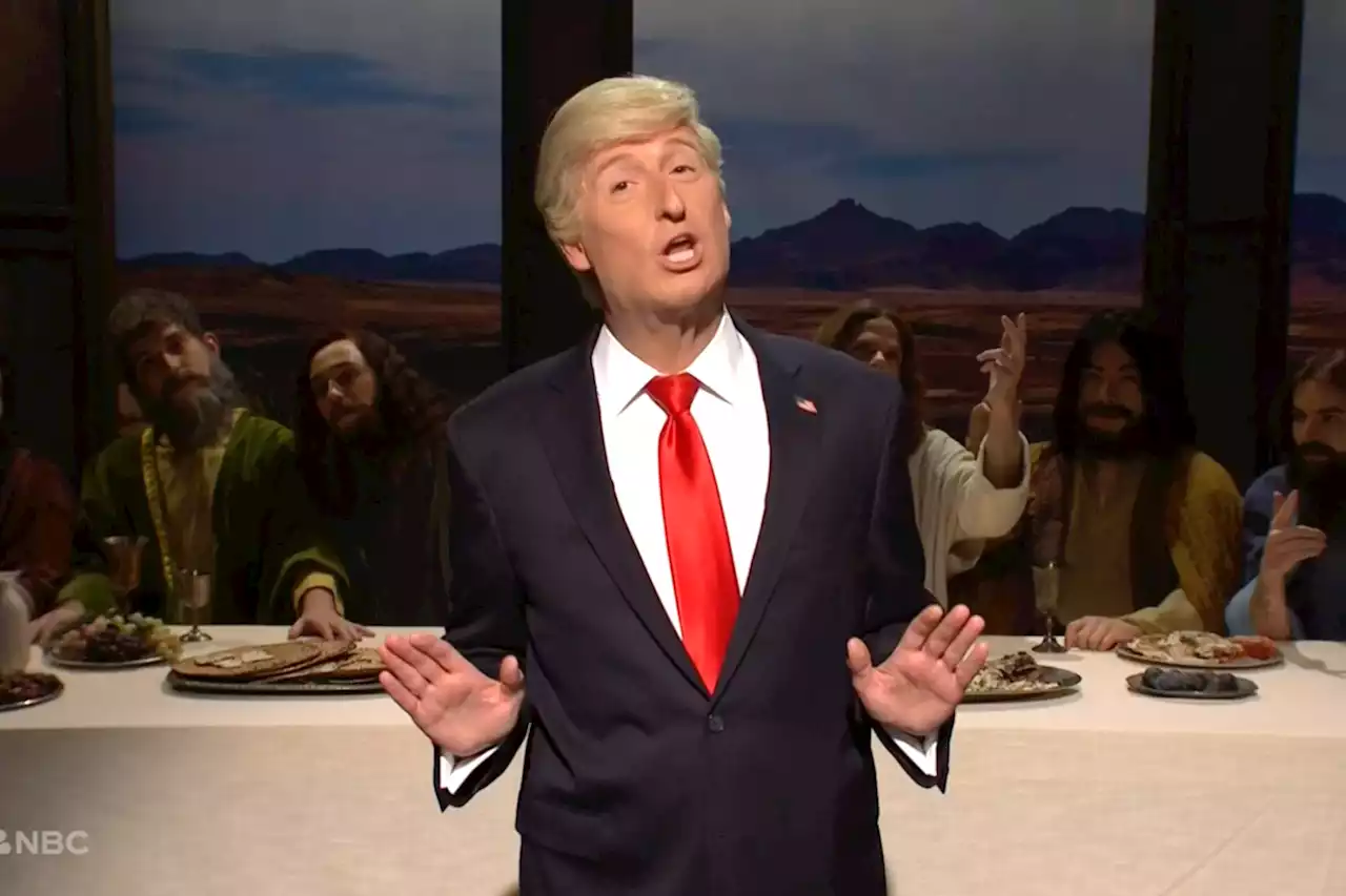 SNL Mocks Arrested Trump, Who Compares Himself to Jesus on Easter