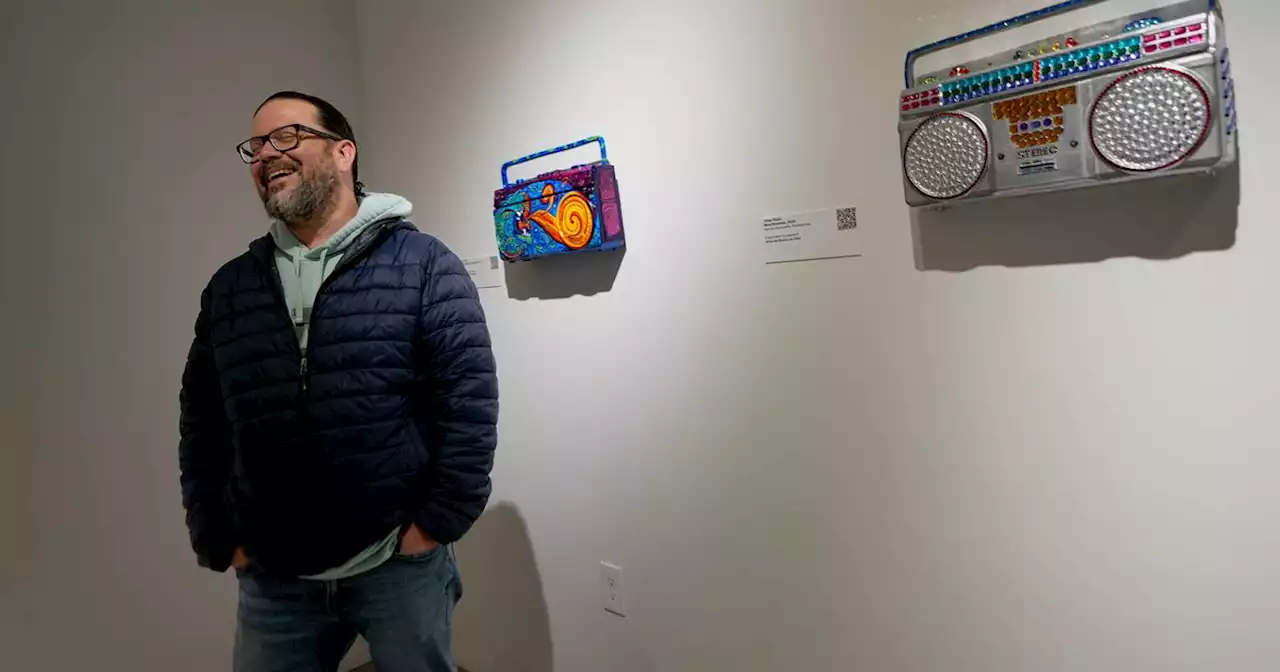 A boombox inspires 10 artists to create works that ‘disrupt’ — and will be sold for charity