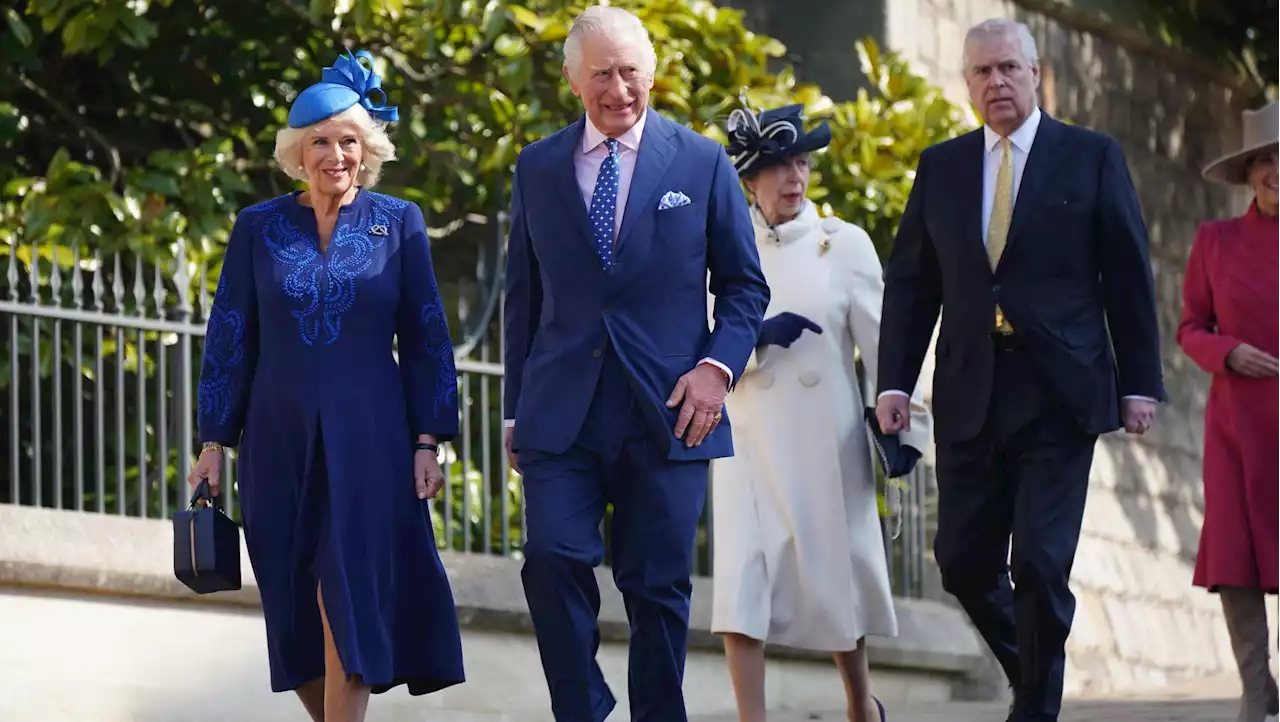 King Charles joined by Prince Andrew as royals attend Easter Sunday service in Windsor