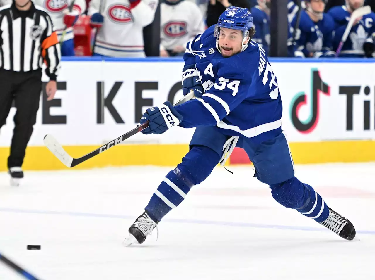 Maple Leafs run roughshod over Montreal Canadiens in home finale, Marner nears 100 points