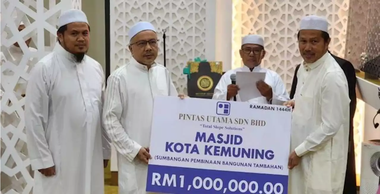 Pintas Utama sumbang RM1 juta wakaf bina bangunan tambahan Masjid Kota Kemuning