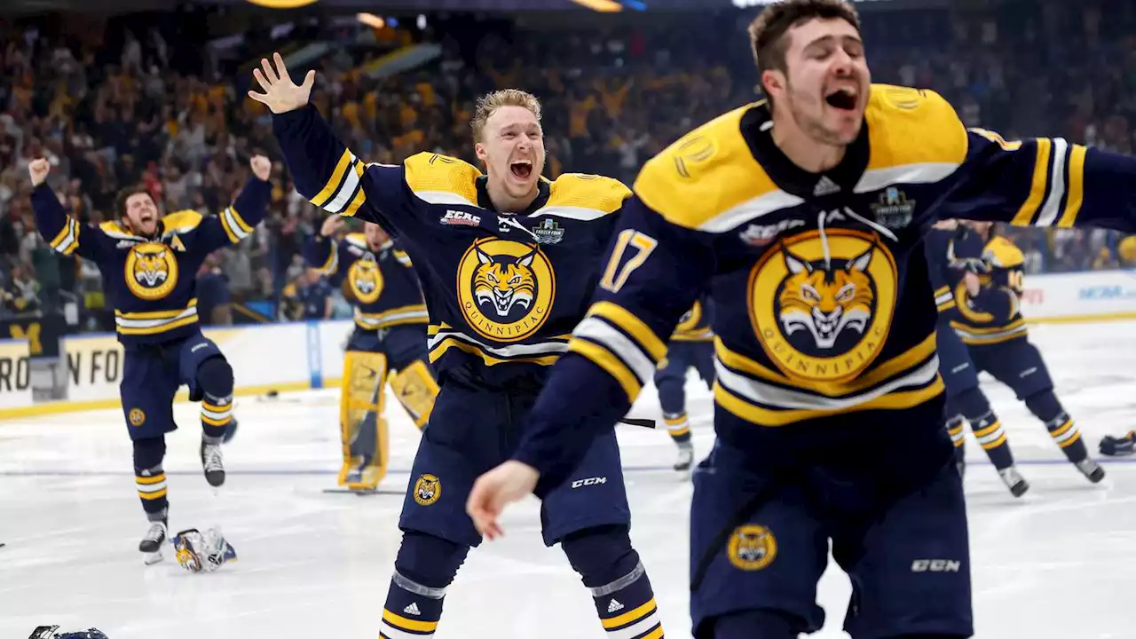 Quinnipiac scores 10 seconds into OT to win 1st men's hockey championship