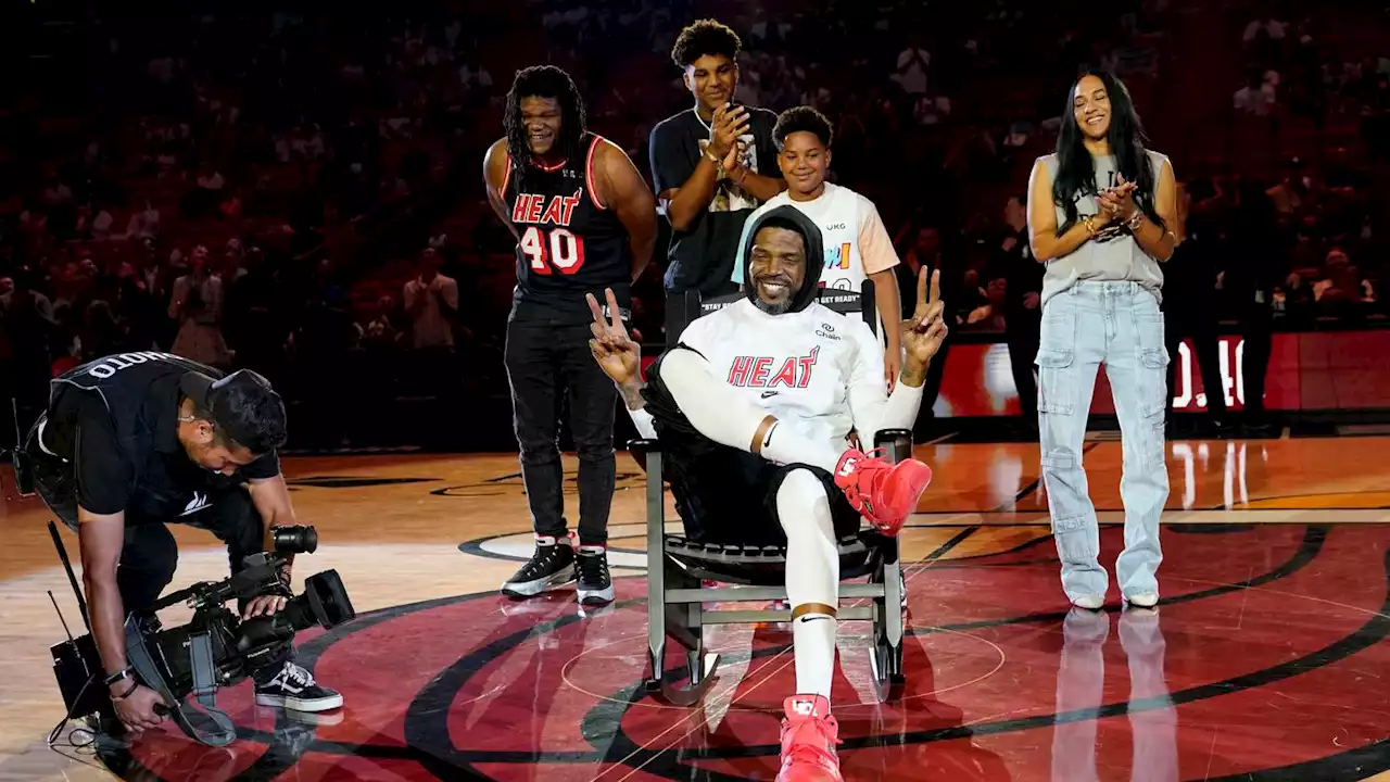 Udonis Haslem gets rocking chair for final regular season game; scores most points since 2009