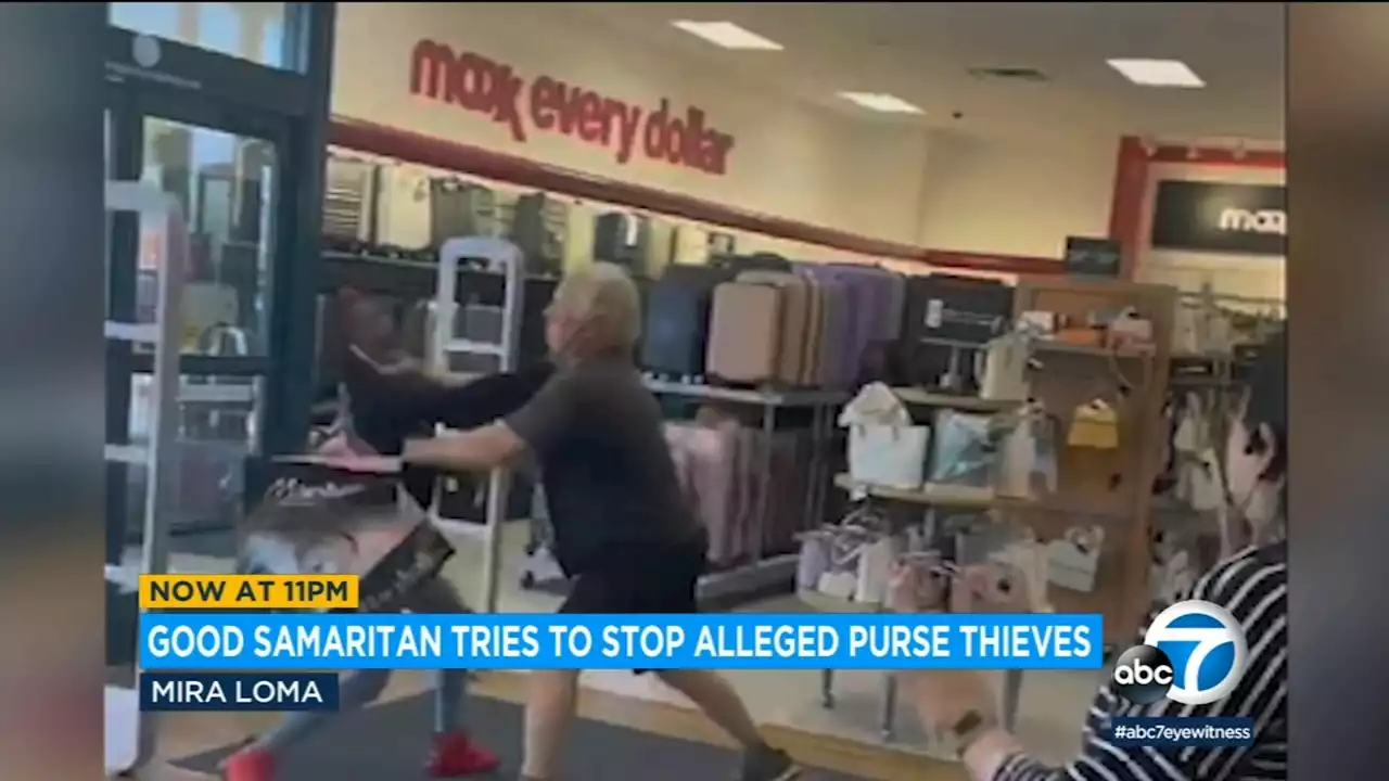 Video shows customer confront, knock alleged thief to the ground at Mira Loma T.J. Maxx store