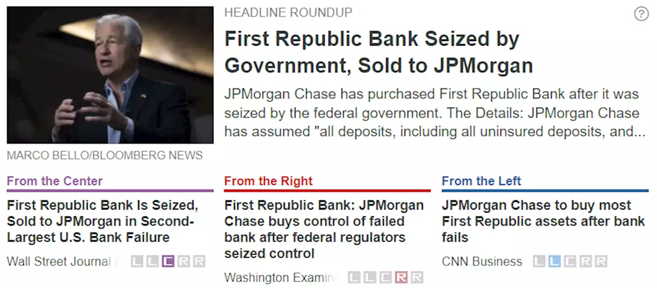 First Republic Bank Seized by Government, Sold to JPMorgan