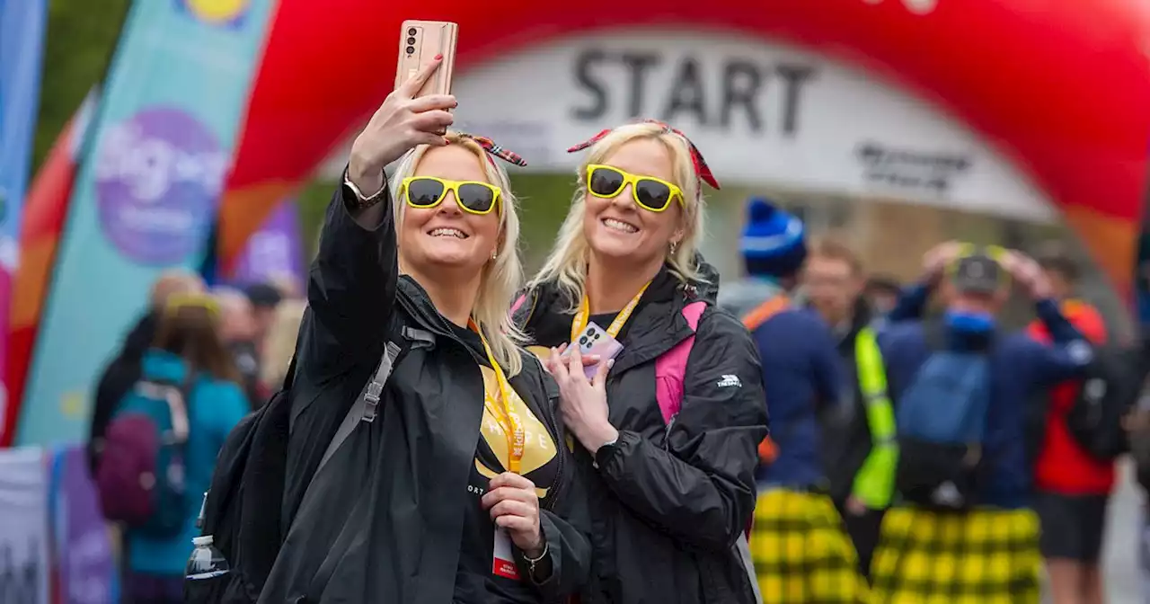 Glasgow streets awash with tartan as record number of Scots take on Kiltwalk