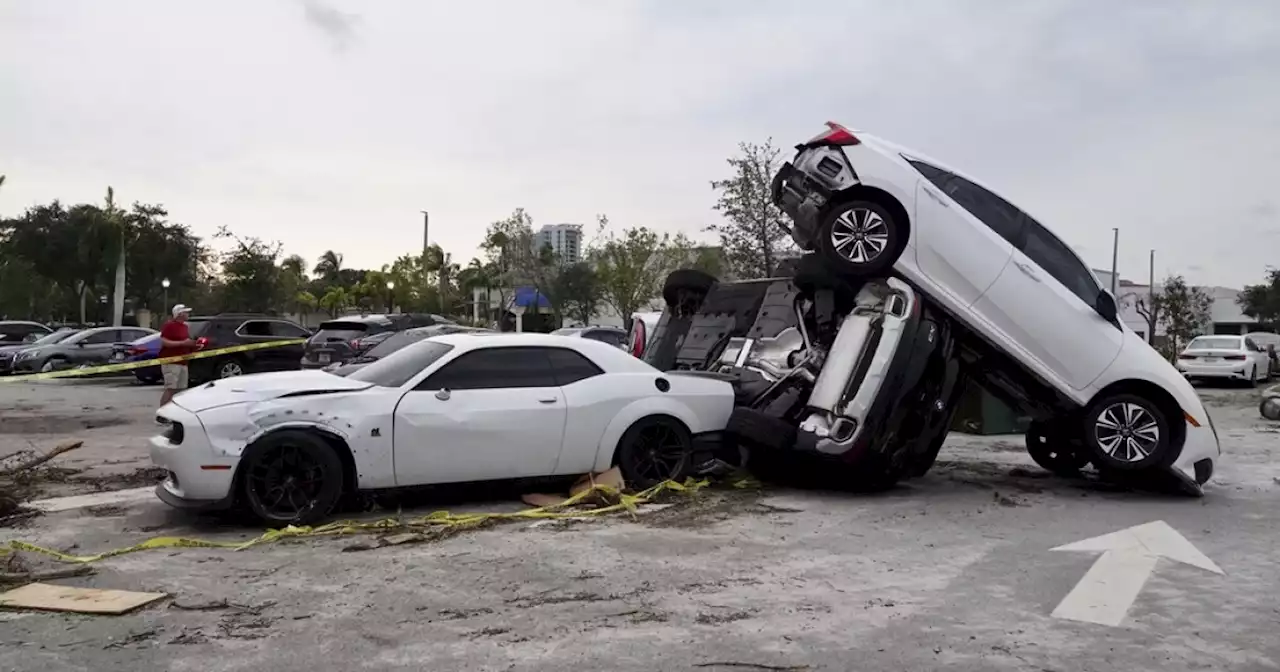 Tornado flips cars, damages homes in coastal Florida city