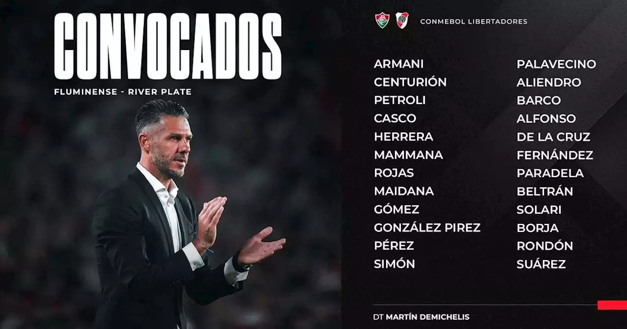 La lista de River que viajó a Brasil, con una baja obligada