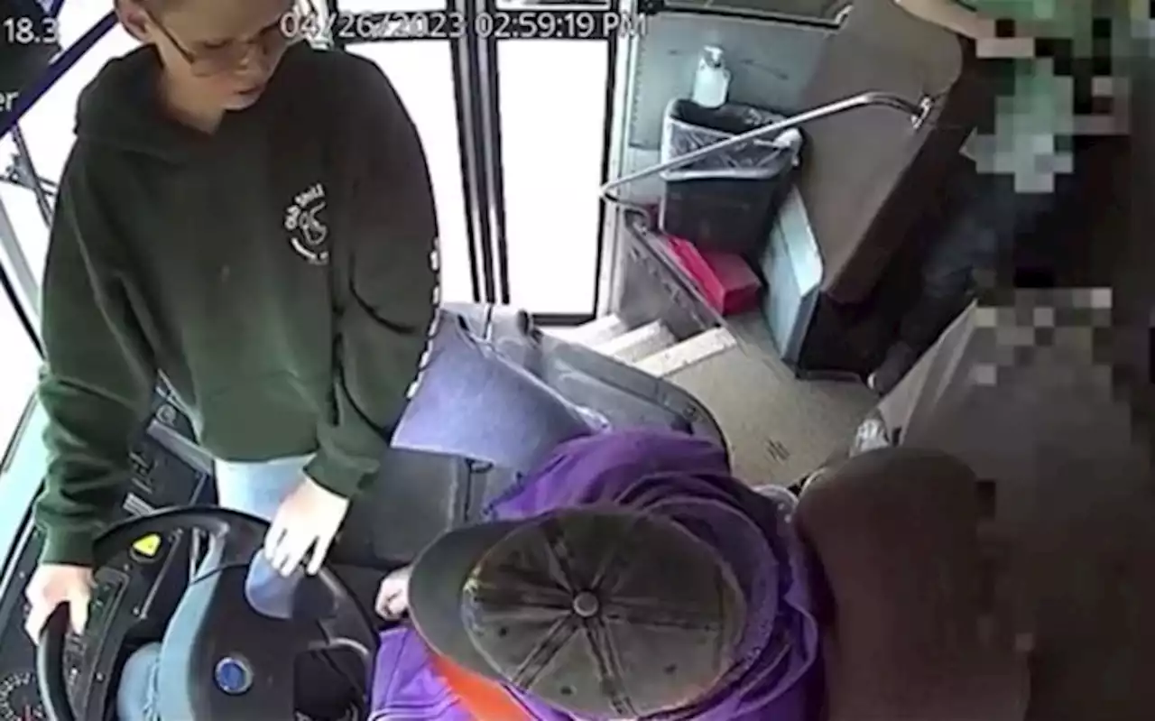 WATCH: US teen saves the day as school bus driver faints