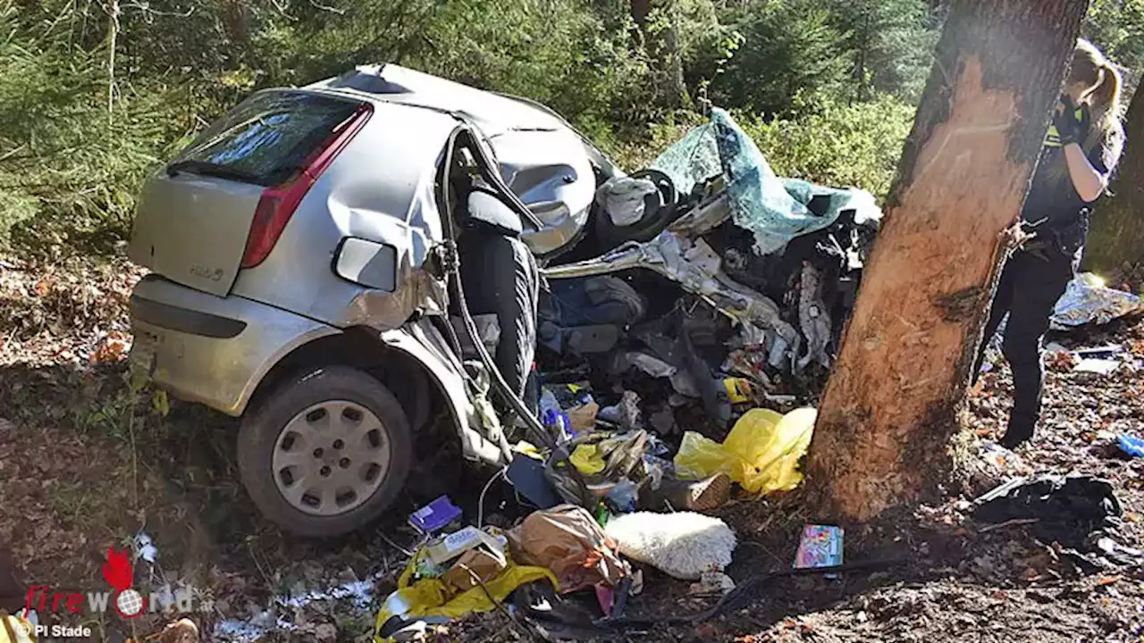 D: 25-jährige Autofahrerin bei Seitenkollision mit Baum auf Bundesstraße 74 tödlich verletzt