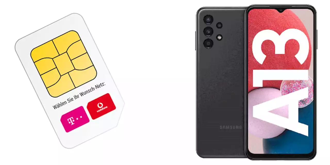 10 GB Internet-Flat und Samsung Galaxy A13 im Telekom- oder Vodafone-Netz