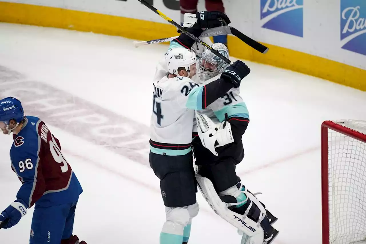 Kraken beat Avalanche 2-1, eliminate defending Stanley Cup champs