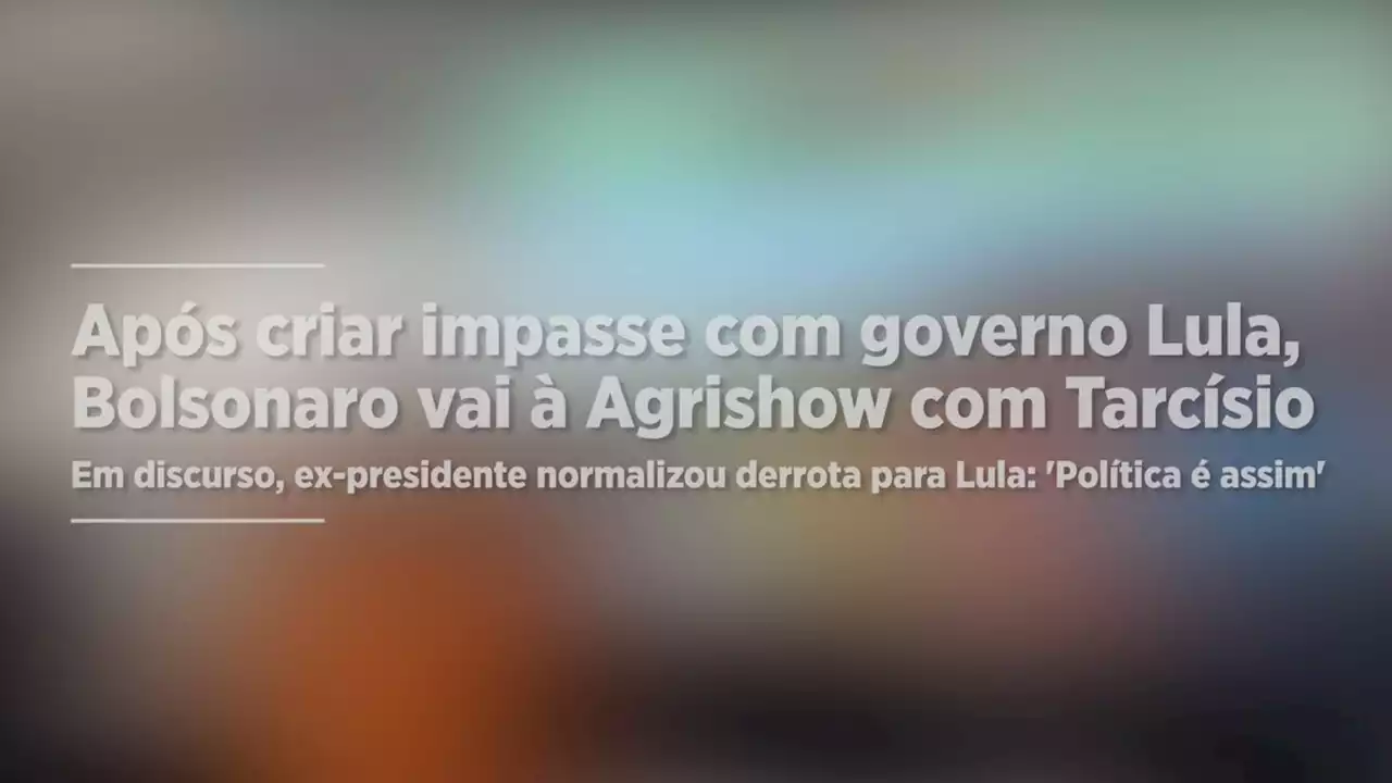 Ao lado de Bolsonaro, Tarcísio fala em 'cadeia' para invasores de terra