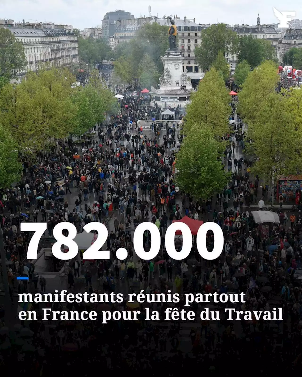 Manifestations du 1er-Mai : 782.000 personnes ont défilé ce lundi, selon le ministère de l'Intérieur