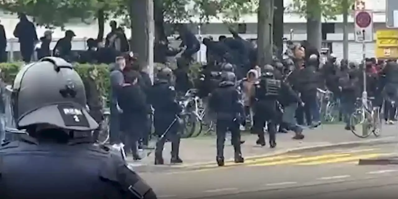 Zürcher Polizei kesselt illegale 1.-Mai-Nachdemo ein