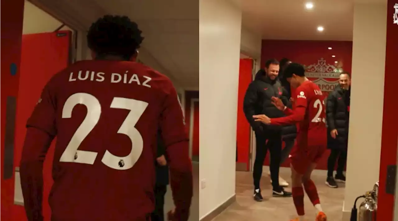 ¡Pura sabrosura! El tremendo baile que pegó Luis Díaz en el camerino de Liverpool