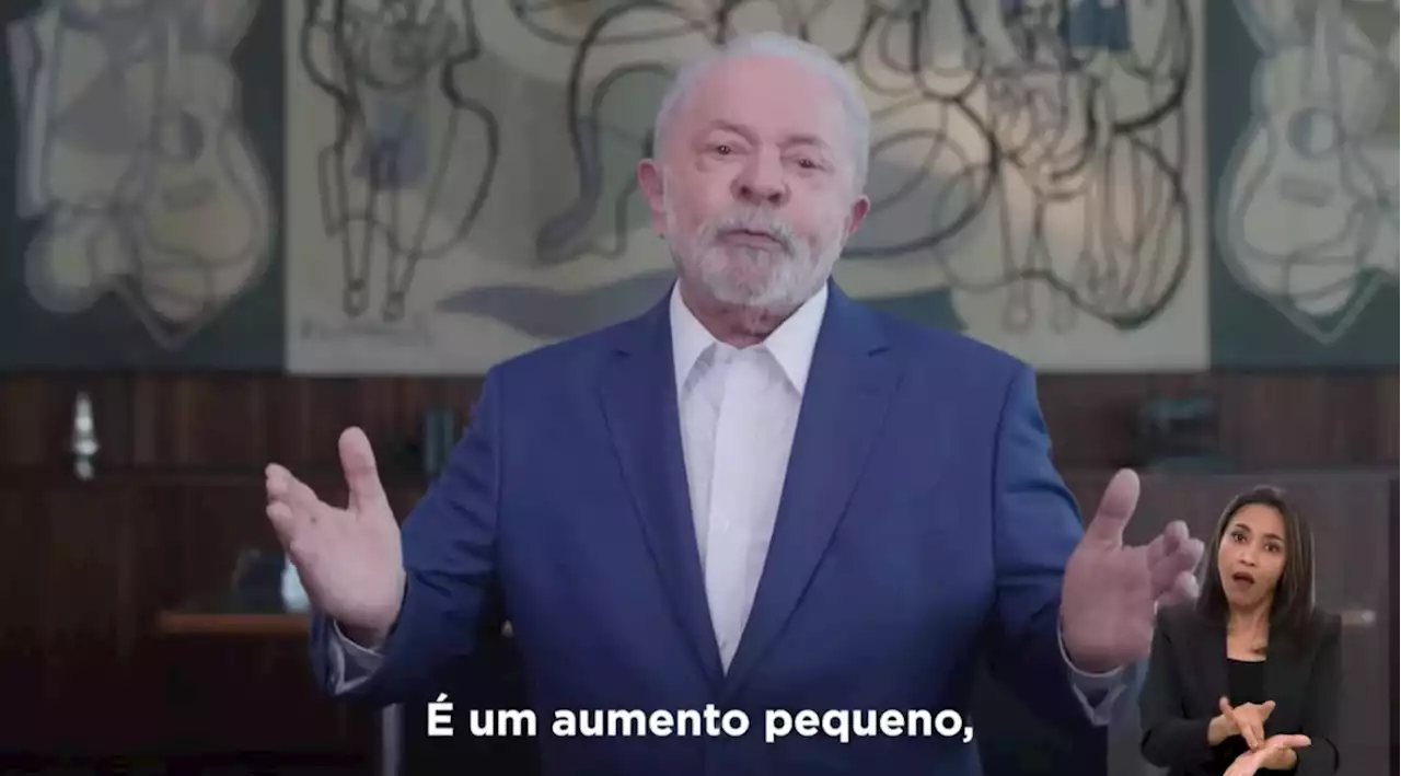 Lula anuncia em pronunciamento “aumento pequeno” do salário mínimo