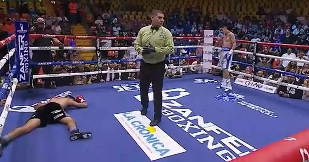 Boxeador mexicano sufre escalofriante nocaut tras golpe en la cabeza