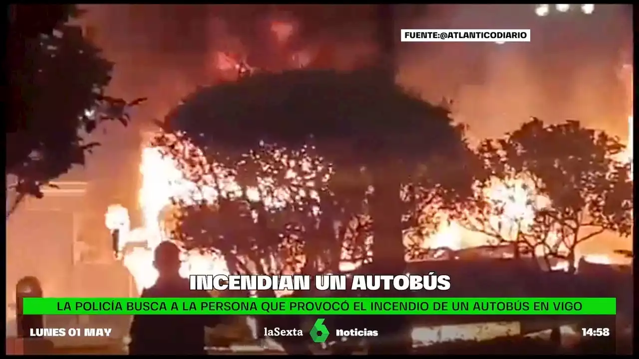 La Policía investiga dos incendios intencionados que han dejado calcinados dos autobuses en Vigo