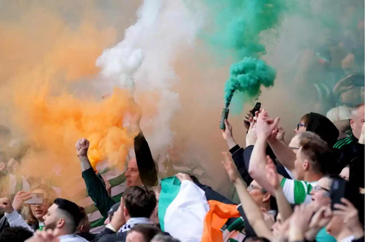 Celtic fans sing 'you can shove your coronation up your a***' at Old Firm clash