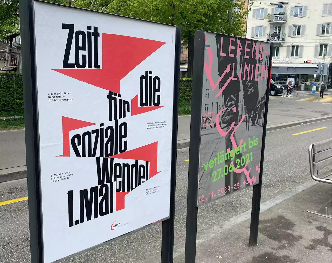 Zürcher 1.-Mai-Plakate – Protest mit Ausrufezeichen