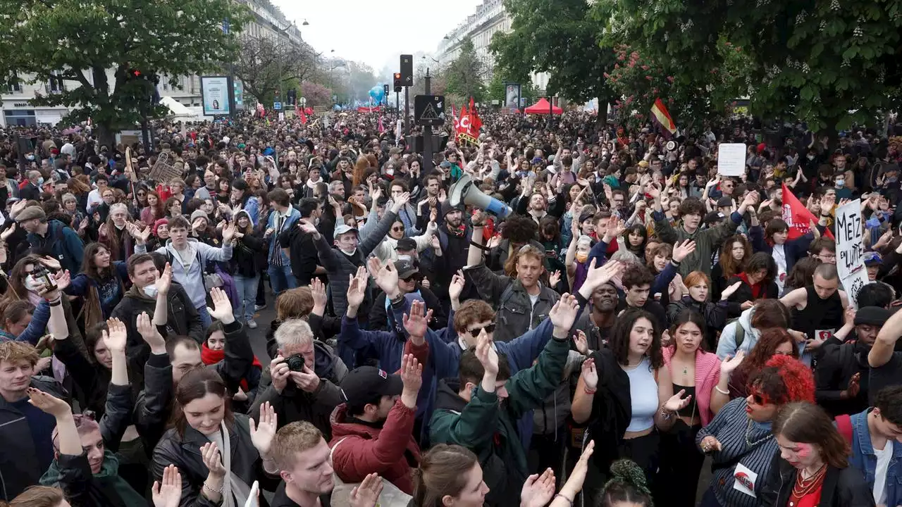 Hunderttausende demonstrieren am 1. Mai gegen Macrons Rentenreform