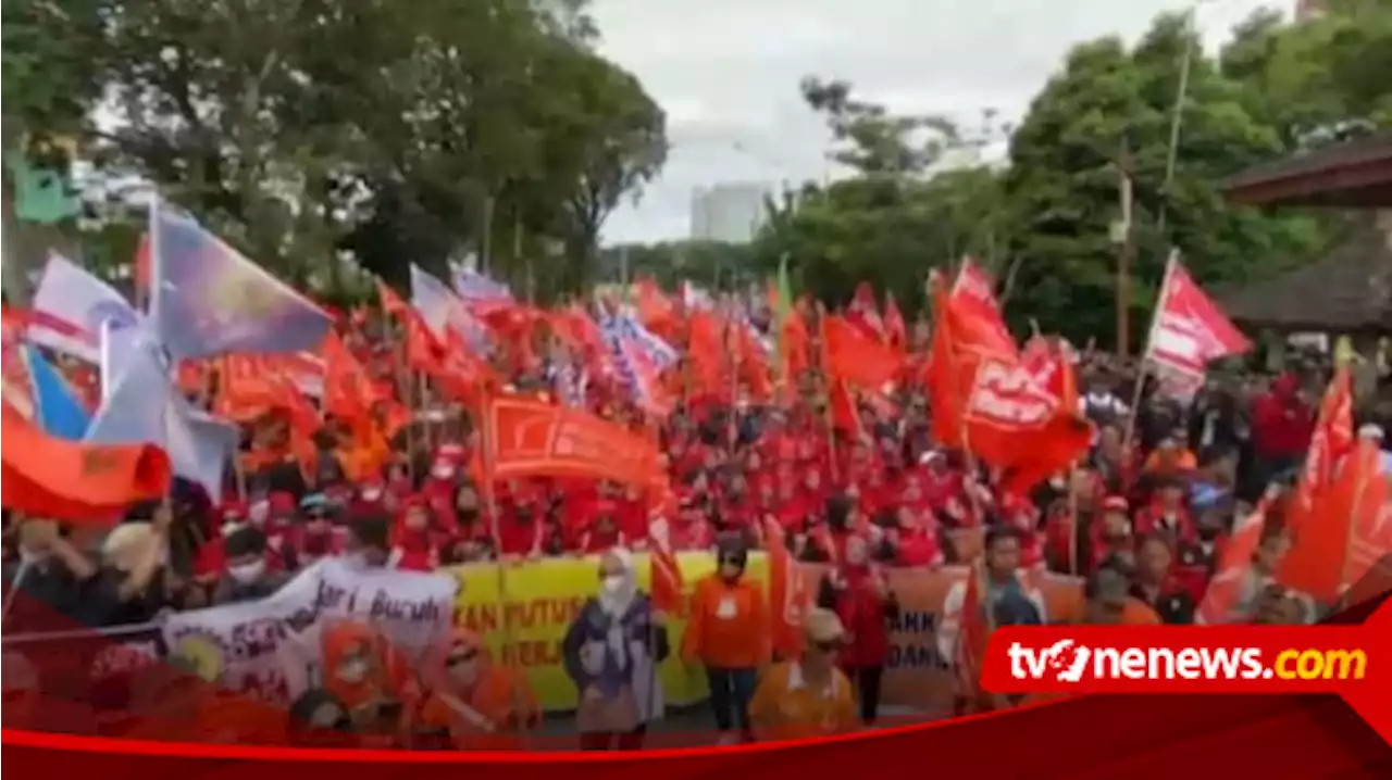 Tidak Sejahtera, Ribuan Buruh di Sumsel Desak Pemerintah Cabut UU Cipta Kerja