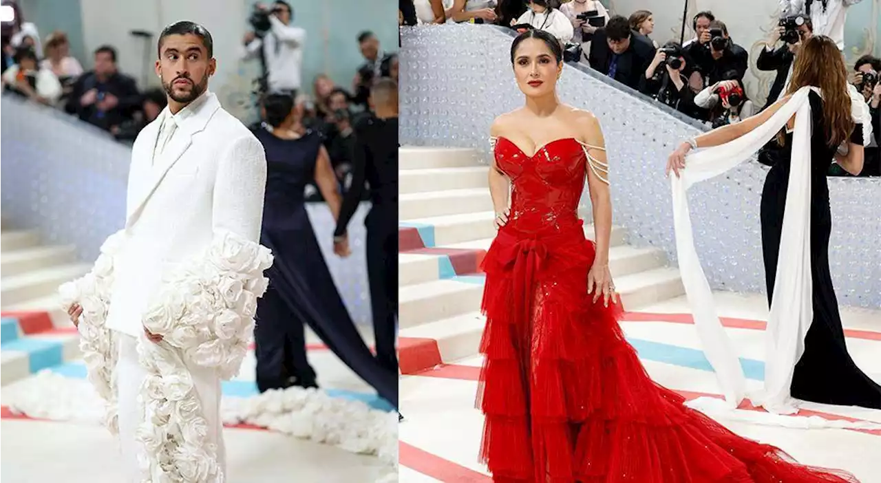 ¡Mi gente latino! ‘Encienden’ Salma Hayek, Pedro Pascal y Bad Bunny a la Met Gala