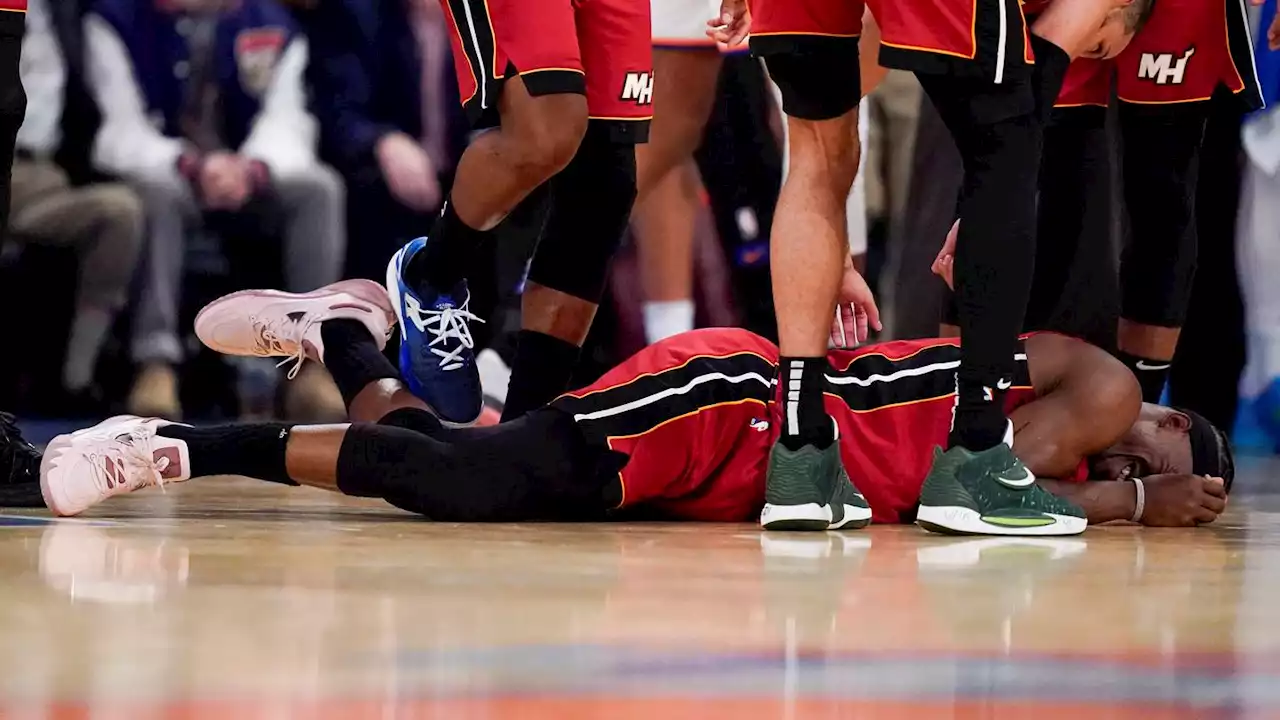 NBA playoffs: Heat star Jimmy Butler rolls ankle in Game 1 win over Knicks