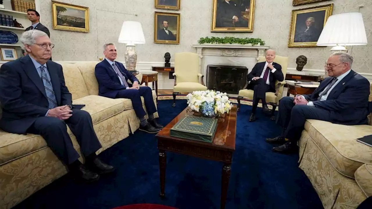 High-stakes debt ceiling summit between Biden, congressional leaders gets underway at White House