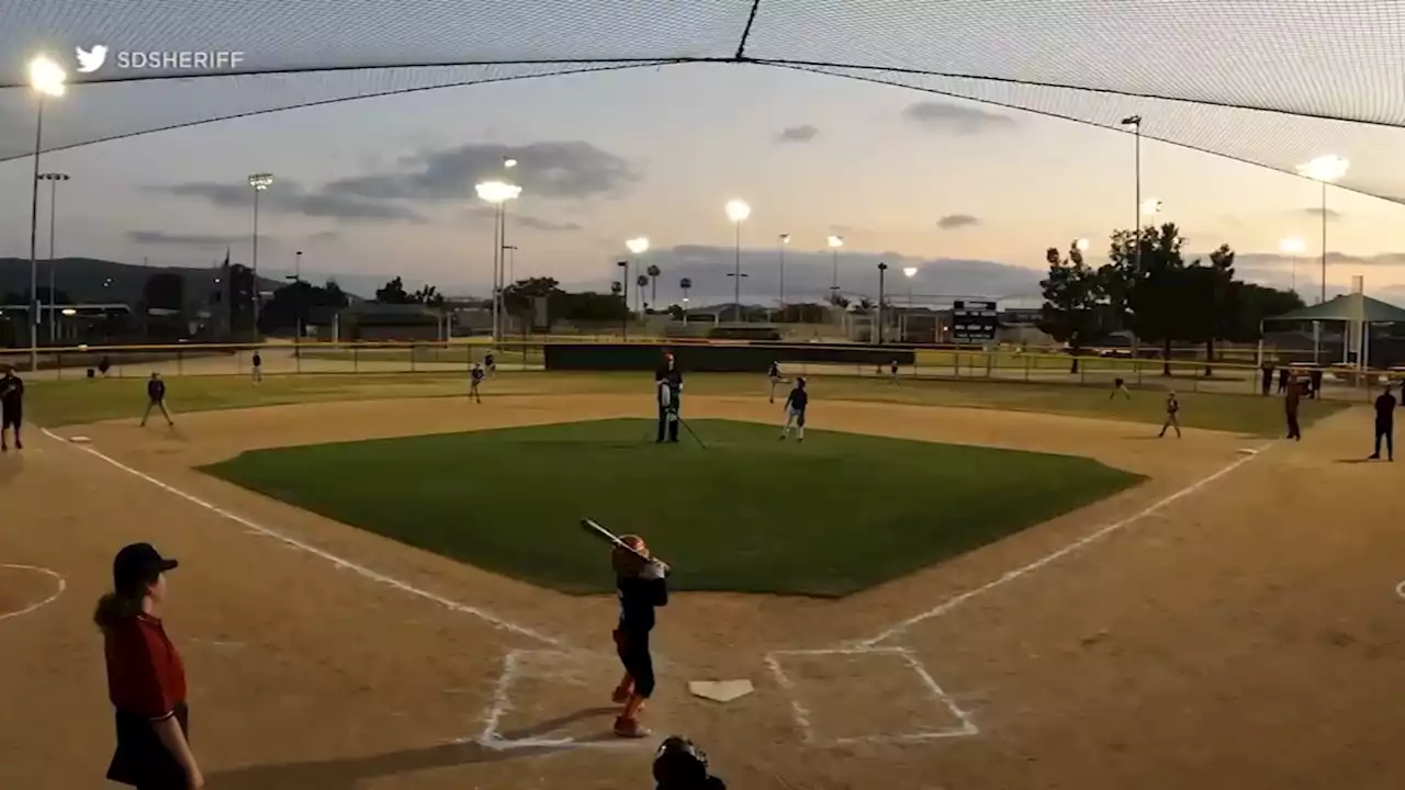 Stray bullet hits infield after gunfire erupts near youth baseball game in San Marcos: Video