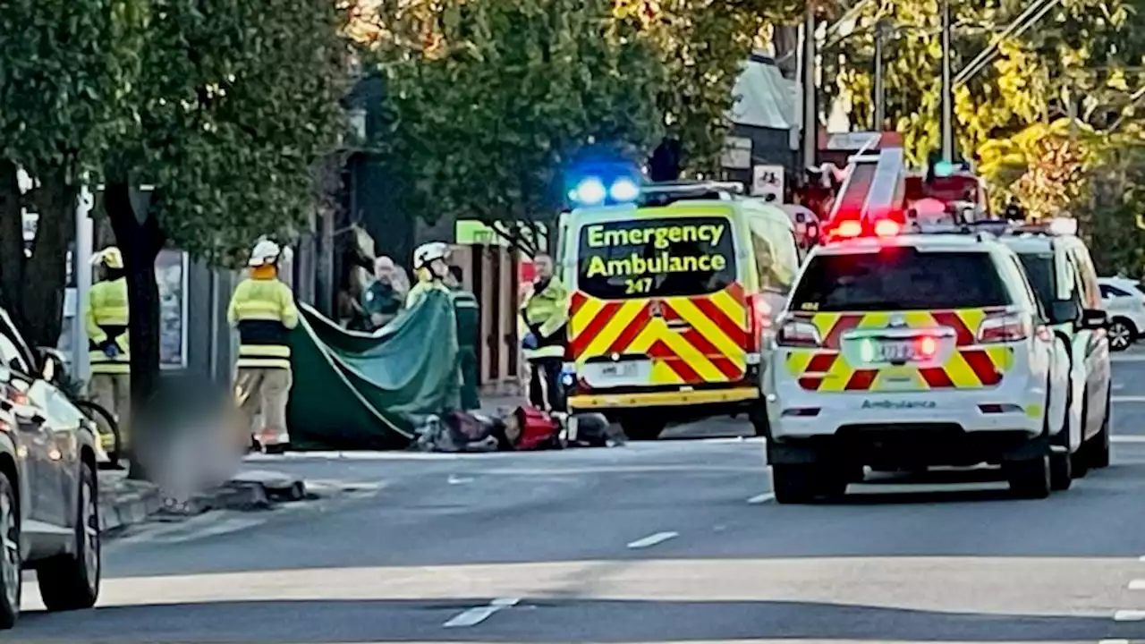 Man dies after his motorcycle and a van collide on busy Adelaide road