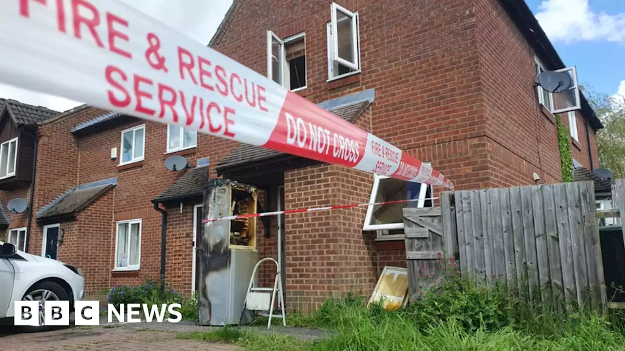 Two people taken to hospital after house fire in Raunds