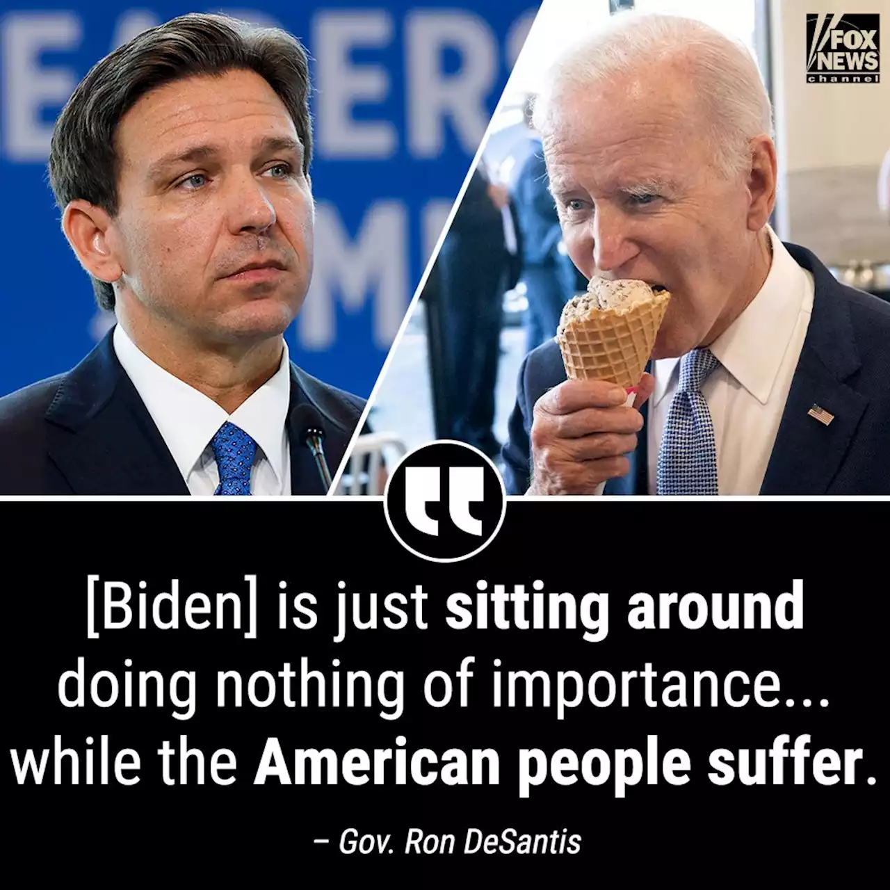 Ron DeSantis accuses Biden of bowing to border cartels while 'sitting around doing nothing'