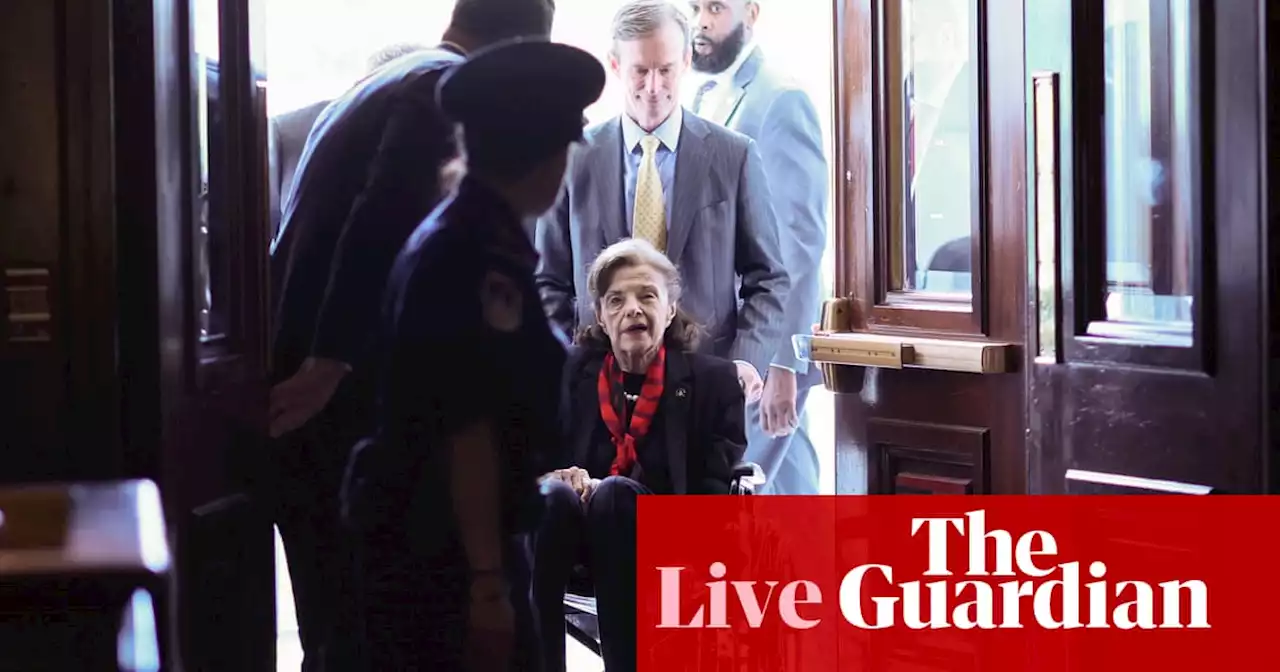 US Senator Dianne Feinstein returns to duty after months-long absence – as it happened