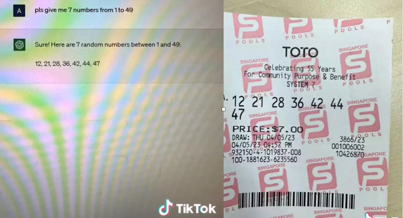 ChatGPT suggests lottery numbers to SG student, helps him win $50 - Singapore News