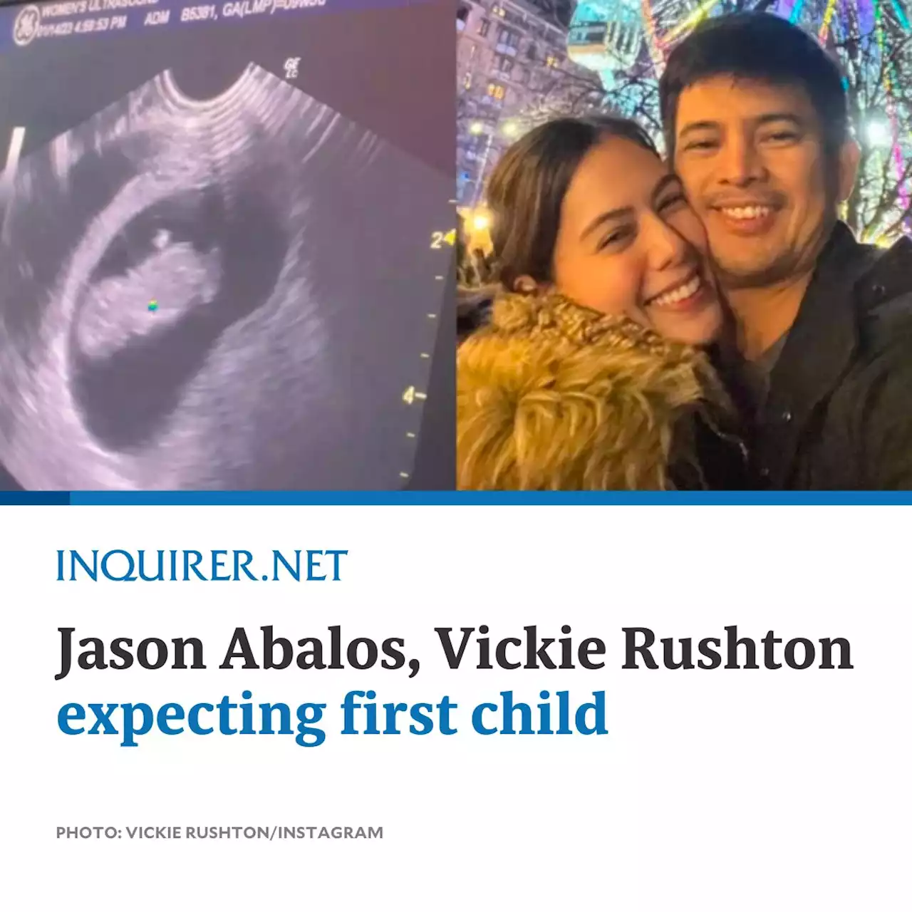 Jason Abalos, Vickie Rushton expecting first child