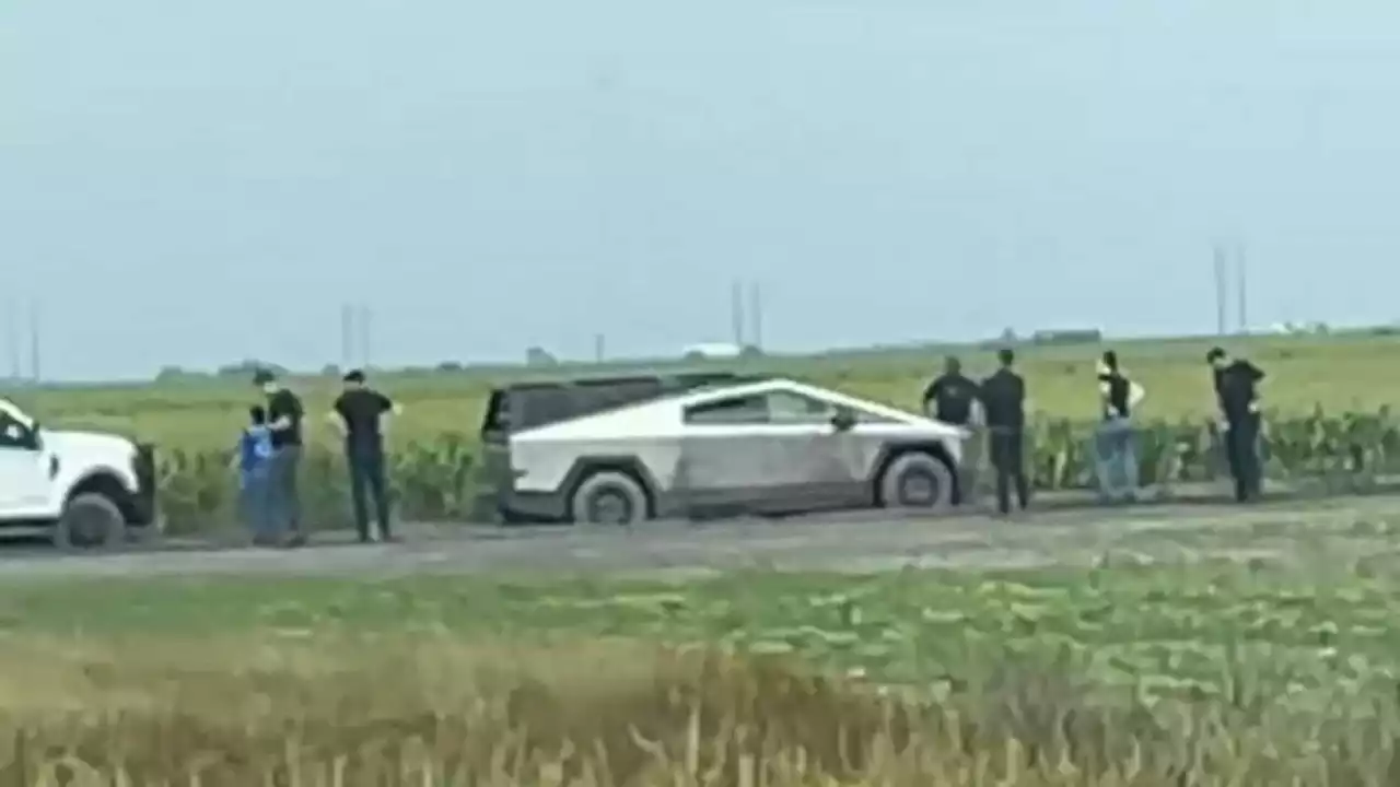 Video Shows Tesla Cybertruck Stuck In A Field In Rural Texas