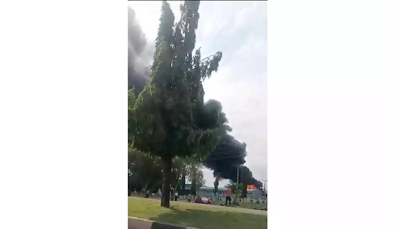 JUST IN: Fire guts Nigerian Air Force base in Abuja