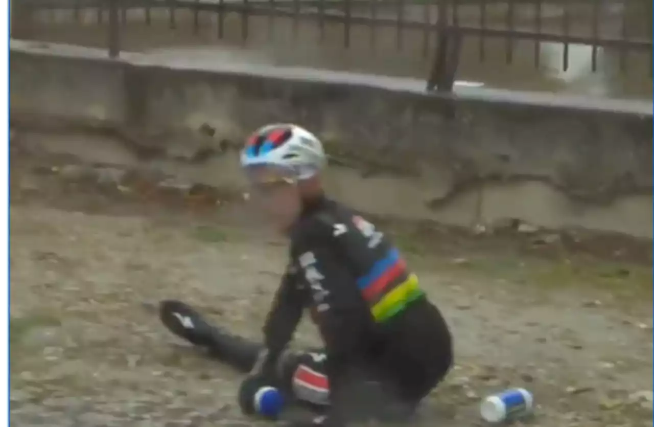 Dog causes world champion Evenepoel to crash during Giro