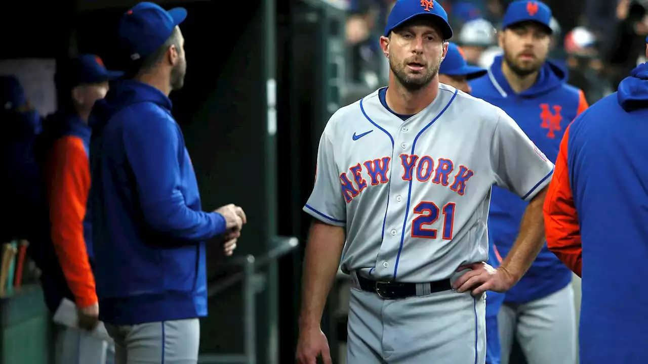 Mets pitcher Max Scherzer scratched from Tuesday's start due to neck spasms