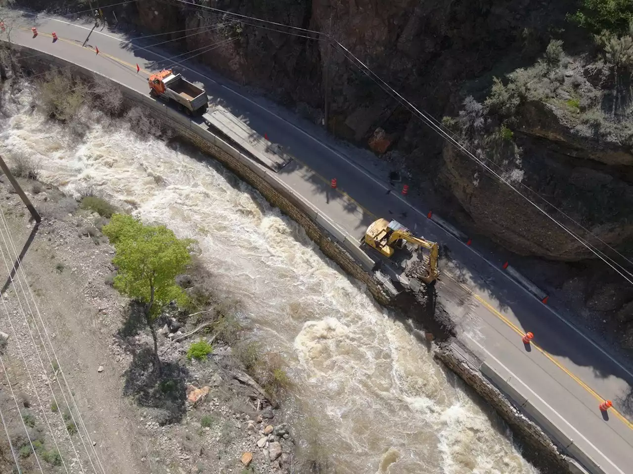 Ogden Canyon closed after road gets washed away by high water