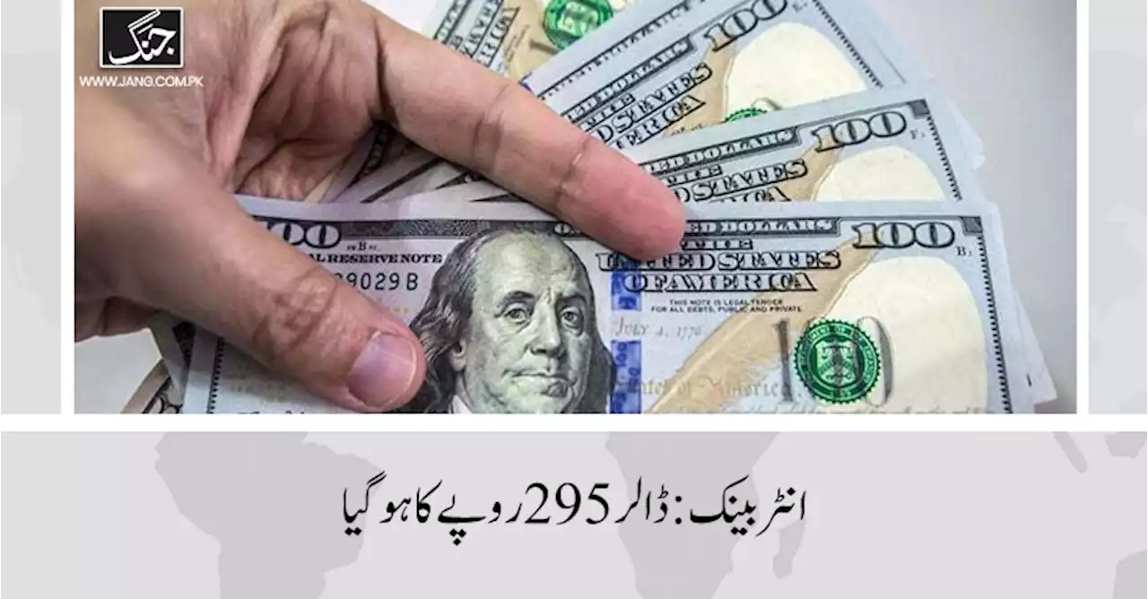 انٹر بینک: ڈالر تاریخ میں پہلی بار 295 روپے کا ہو گیا