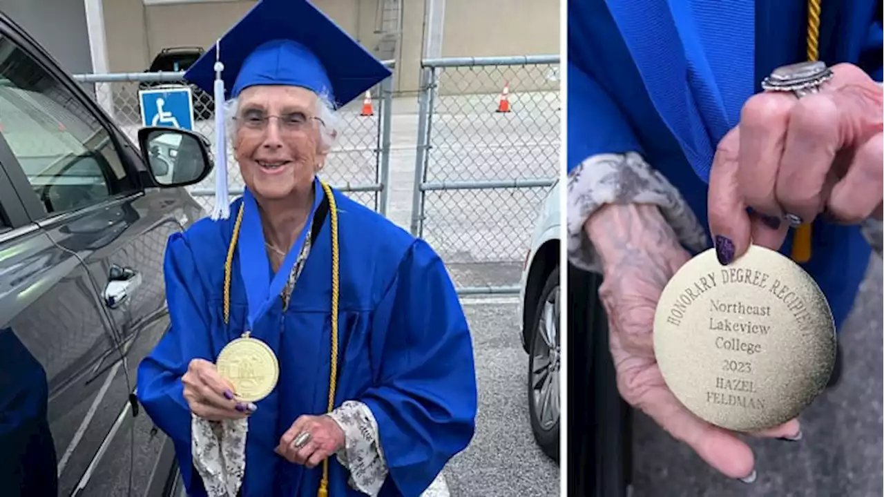 ‘Never let your dreams die’: Woman graduates Northeast Lakeview College at 97 years young