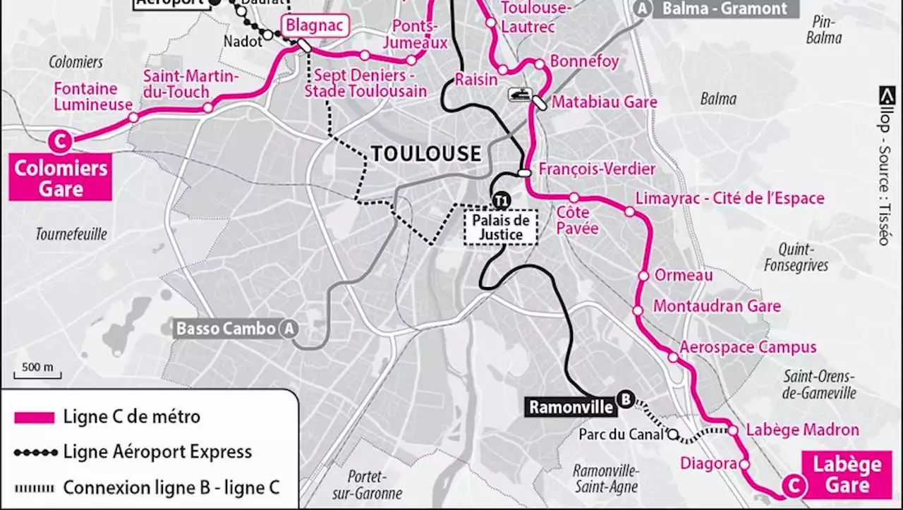 Métro de Toulouse : voici les noms des stations de la future ligne C