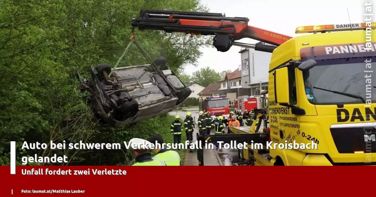 Auto bei schwerem Verkehrsunfall in Tollet im Kroisbach gelandet | laumat|at