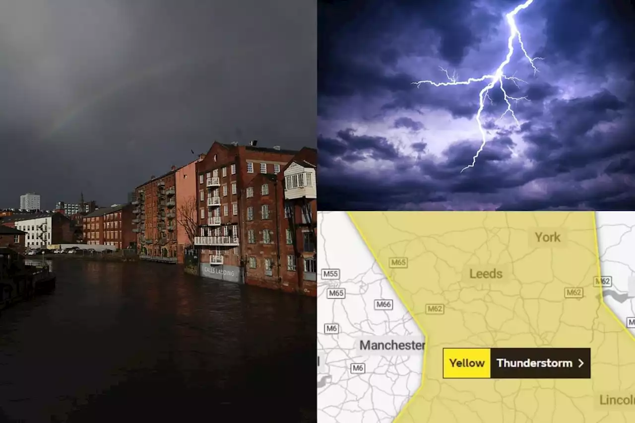 Yellow thunderstorm warning issued for Leeds with travel disruption and flooding likely