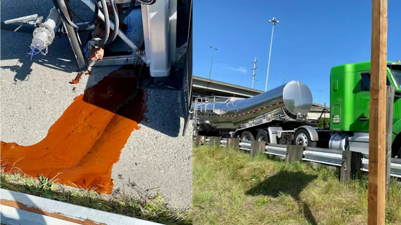 Molasses, milk spill onto WA highways in separate crashes